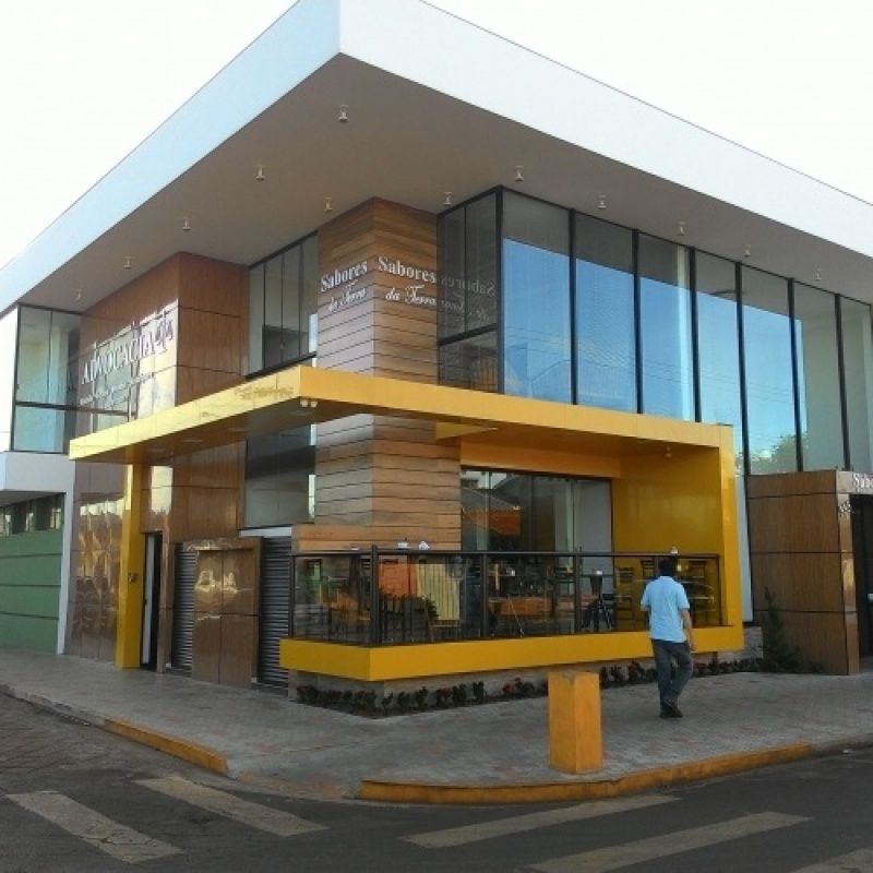 Fachada de ACM com Logo da Empresa Ribeirão Pires - Fachada de Loja de ACM