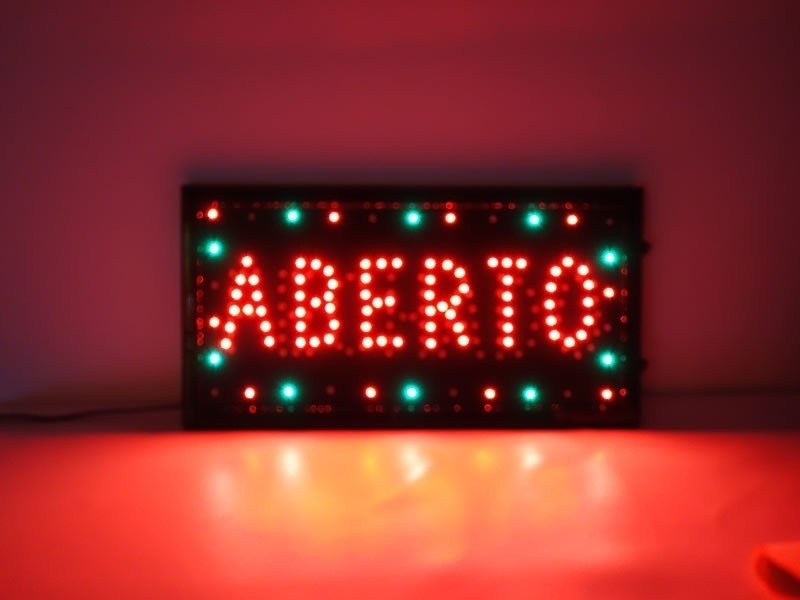 Letreiro Luminoso Aberto Barato Itaquaquecetuba - Letreiro Luminoso Neon